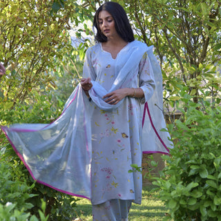 Sylvia Kurta and Dupatta Set Blue