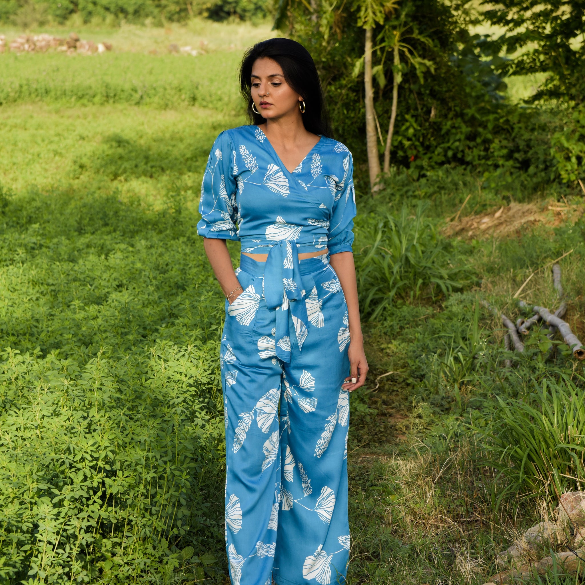 Miyako Set - Stylish Blue Printed Co-Ord Set