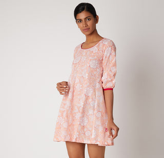 Peach Kali Dress - Fit and Flare Dress for Women