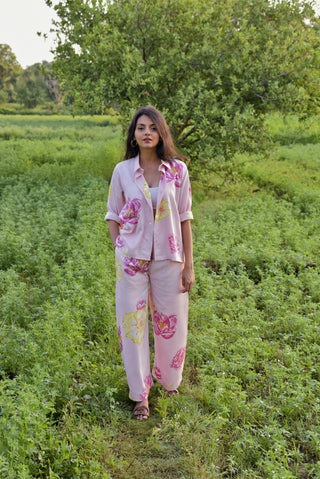 Veronica Shirt - Charming Pink Floral Printed Shirt